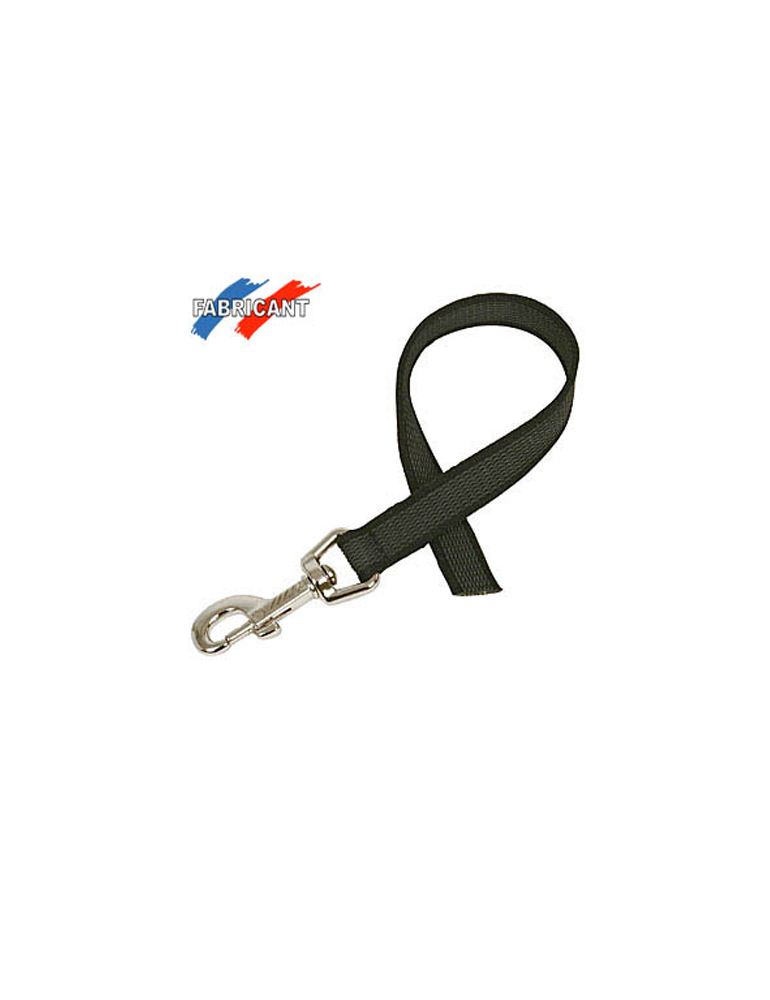 Gummierte Leine Kurzführer 40 cm/20mm, schwarz