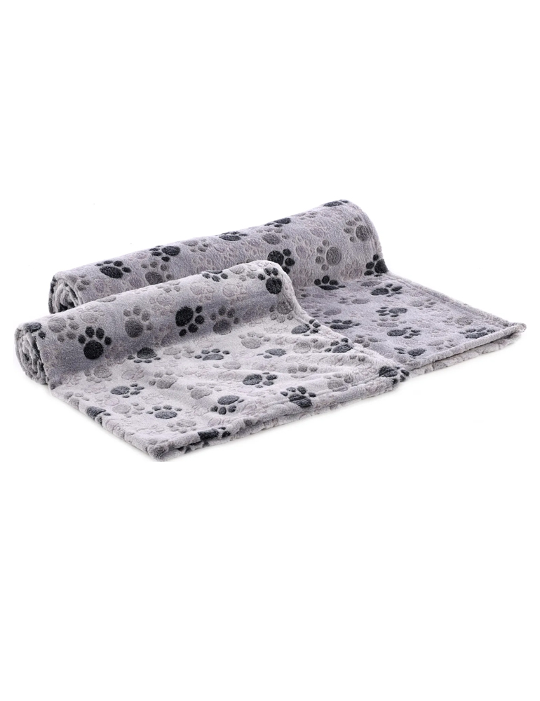 Fleecedecke PABLO mit Pfotenmuster 150x100xcm