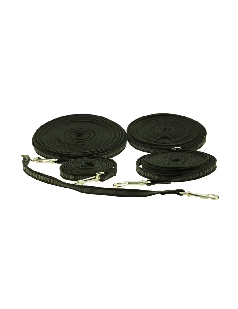 Gummierte Leine 1m ohne HS, schwarz